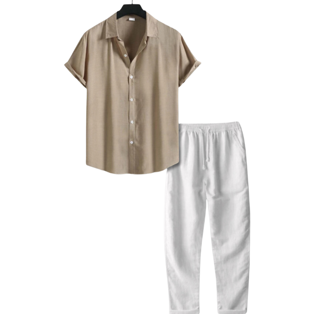 Conjunto Amalfi Raffinato | Camisa + Calça de Linho